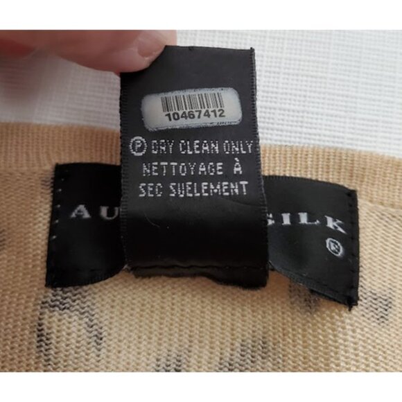 Silk Knit Leopard Print Cardigan Sweater August Silk Size S Layer Y2K Mob Wife - Picture 5 of 7